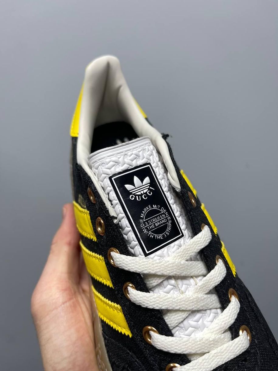 Кросівки Adidas Gucci x Gazelle Black GG Monogram 3207 фото
