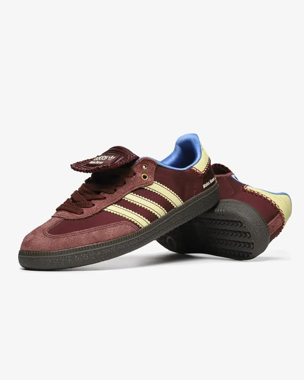 Adidas Samba x Wales Bonner Burgundy Yellow