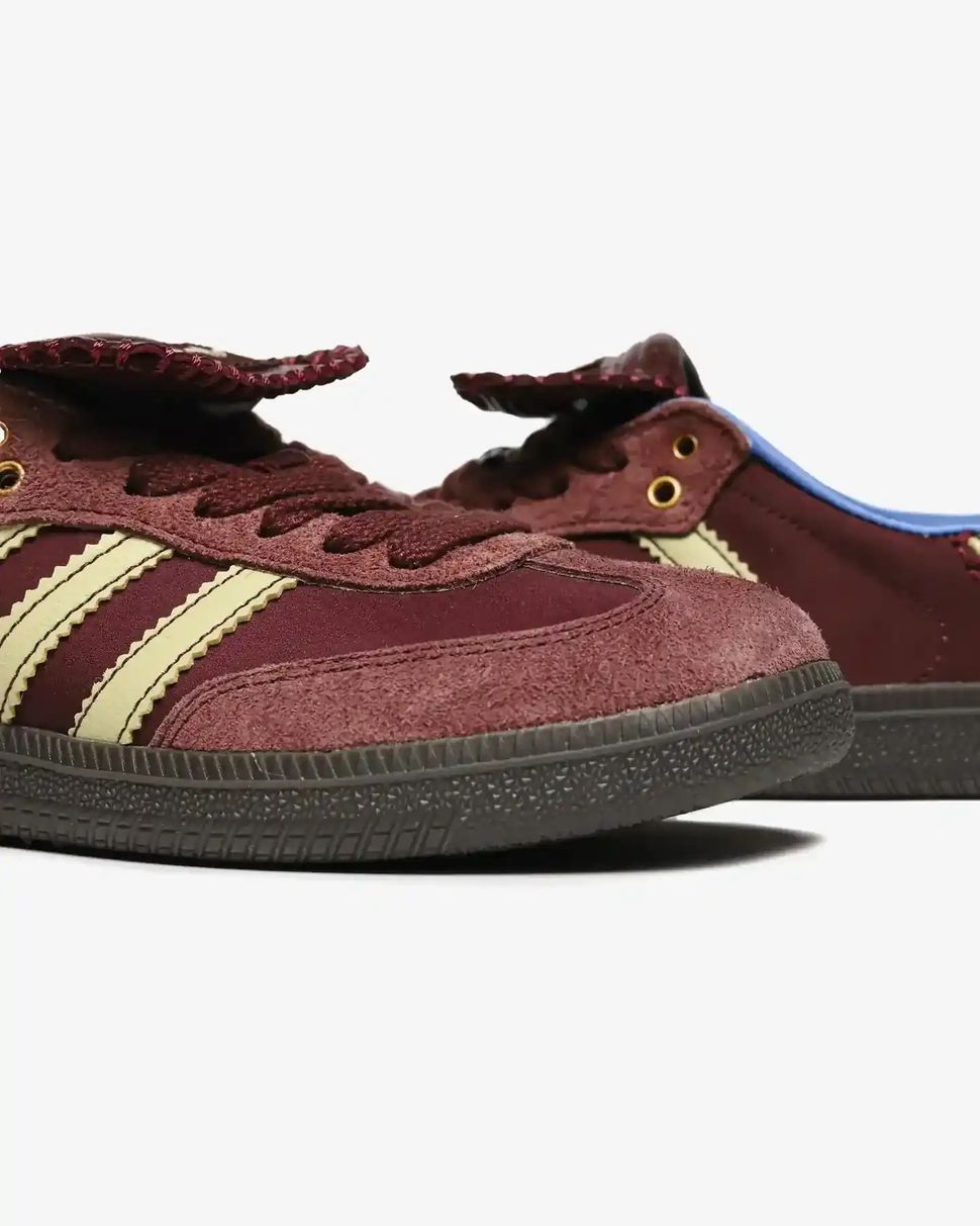 Adidas Samba x Wales Bonner Burgundy Yellow