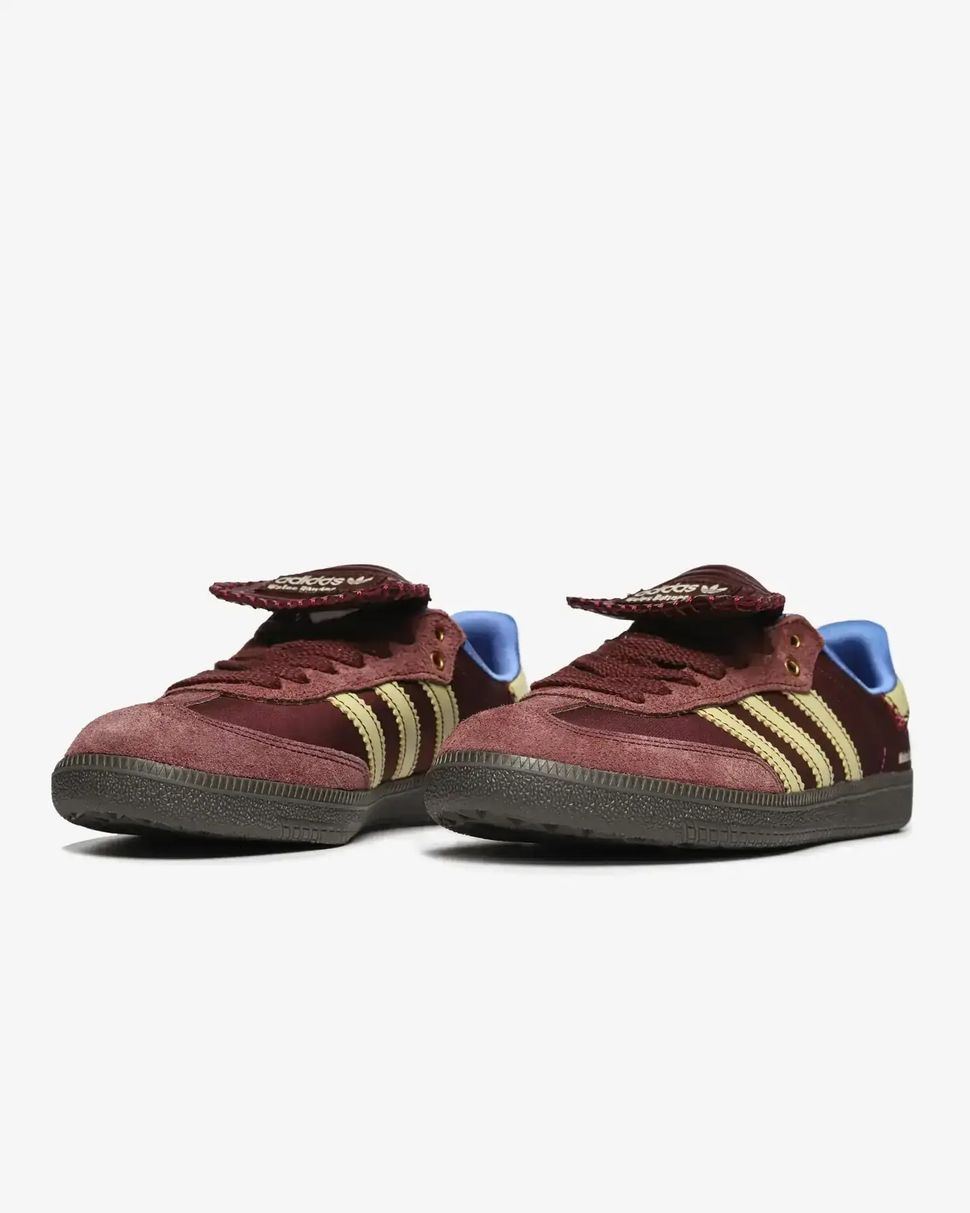 Adidas Samba x Wales Bonner Burgundy Yellow