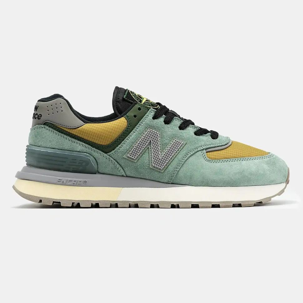 New Balance 574 x Stone Island Green Mustard Black