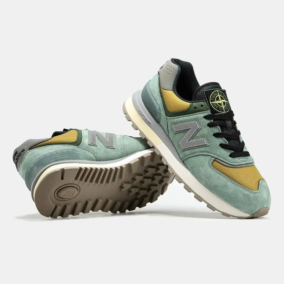 New Balance 574 x Stone Island Green Mustard Black
