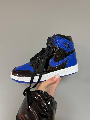 Баскетбольні кросівки Nike Air Jordan High Patent Royal Blue 4751 фото
