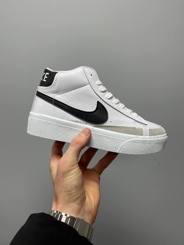 Nike Blazer Mid Platform White Black 1148 фото