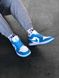 Nike Air Jordan Retro 1 Low Blue White 2 2104 фото 2