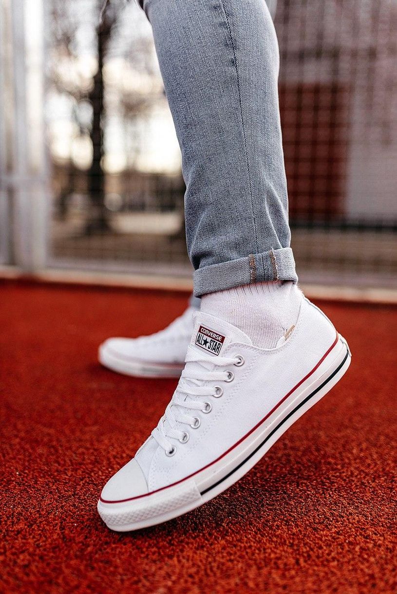 Converse White Black & Red Lines 4754 фото