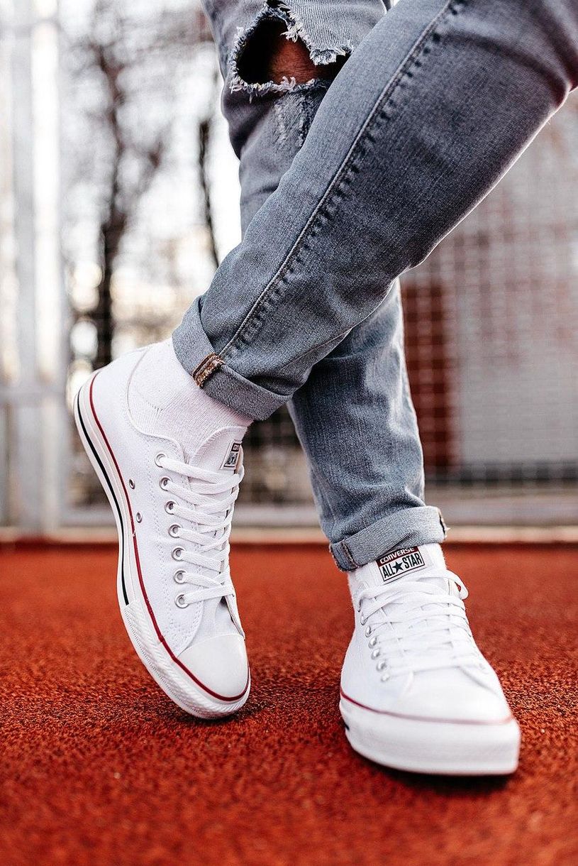 Converse White Black & Red Lines 4754 фото