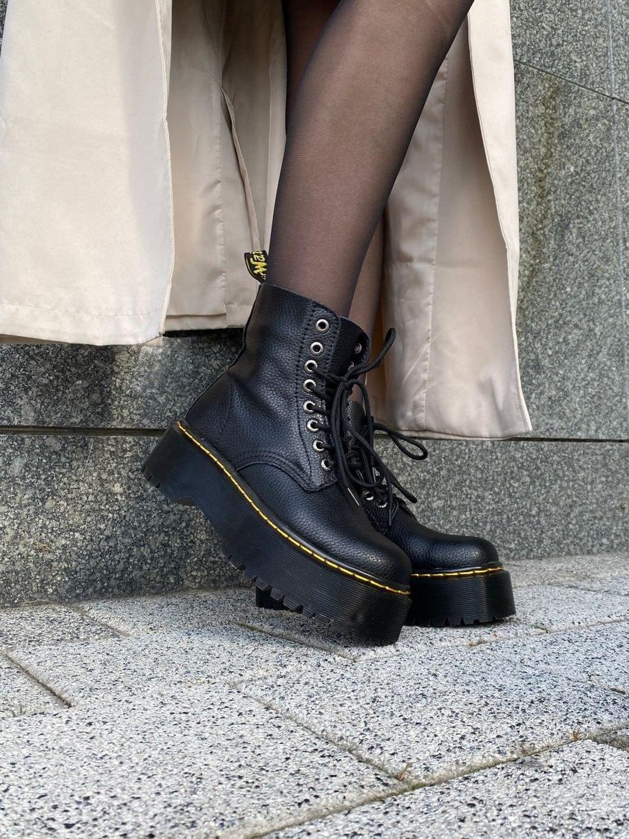 Зимові Черевики Dr. Martens Jadon High Black 9721 фото