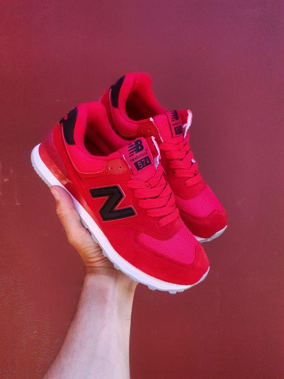 Кроссовки New Balance 574 Red White Black 5576 фото