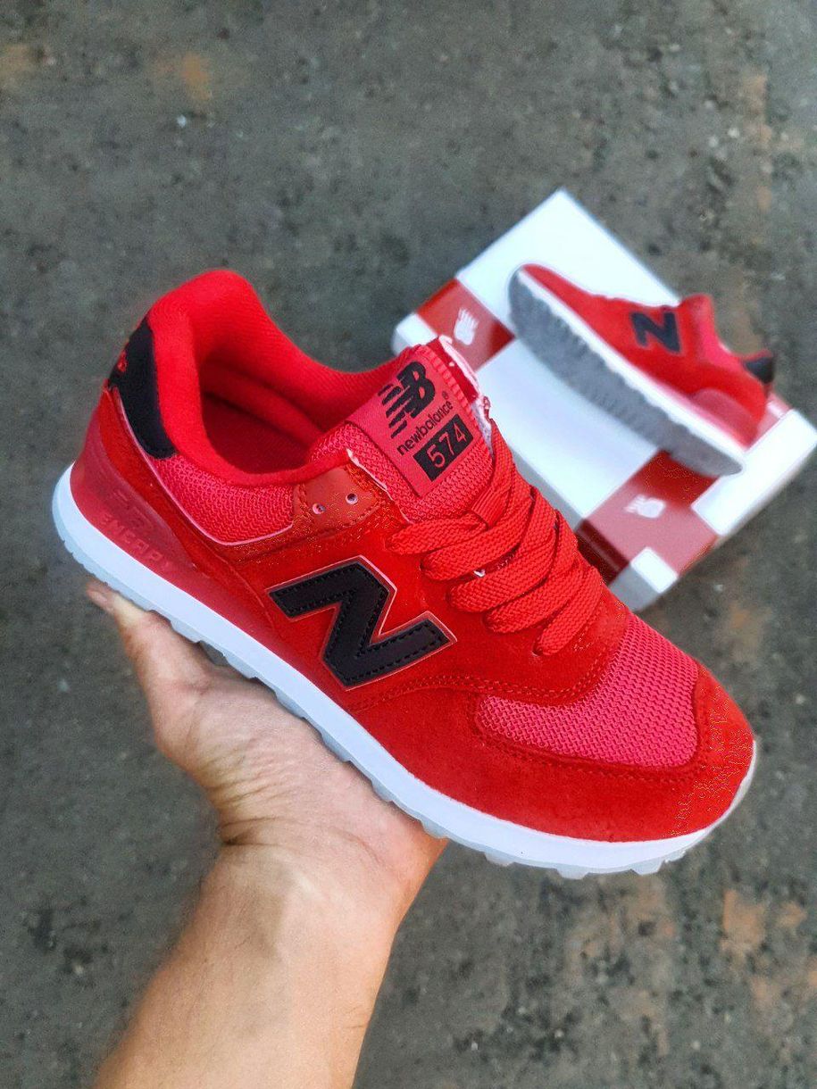 Кроссовки New Balance 574 Red White Black 5576 фото