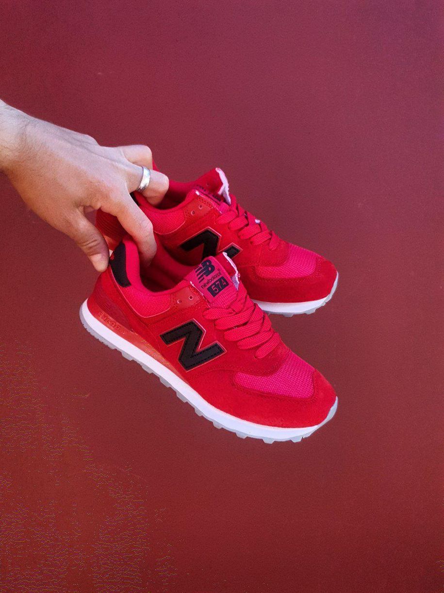 Кроссовки New Balance 574 Red White Black 5576 фото