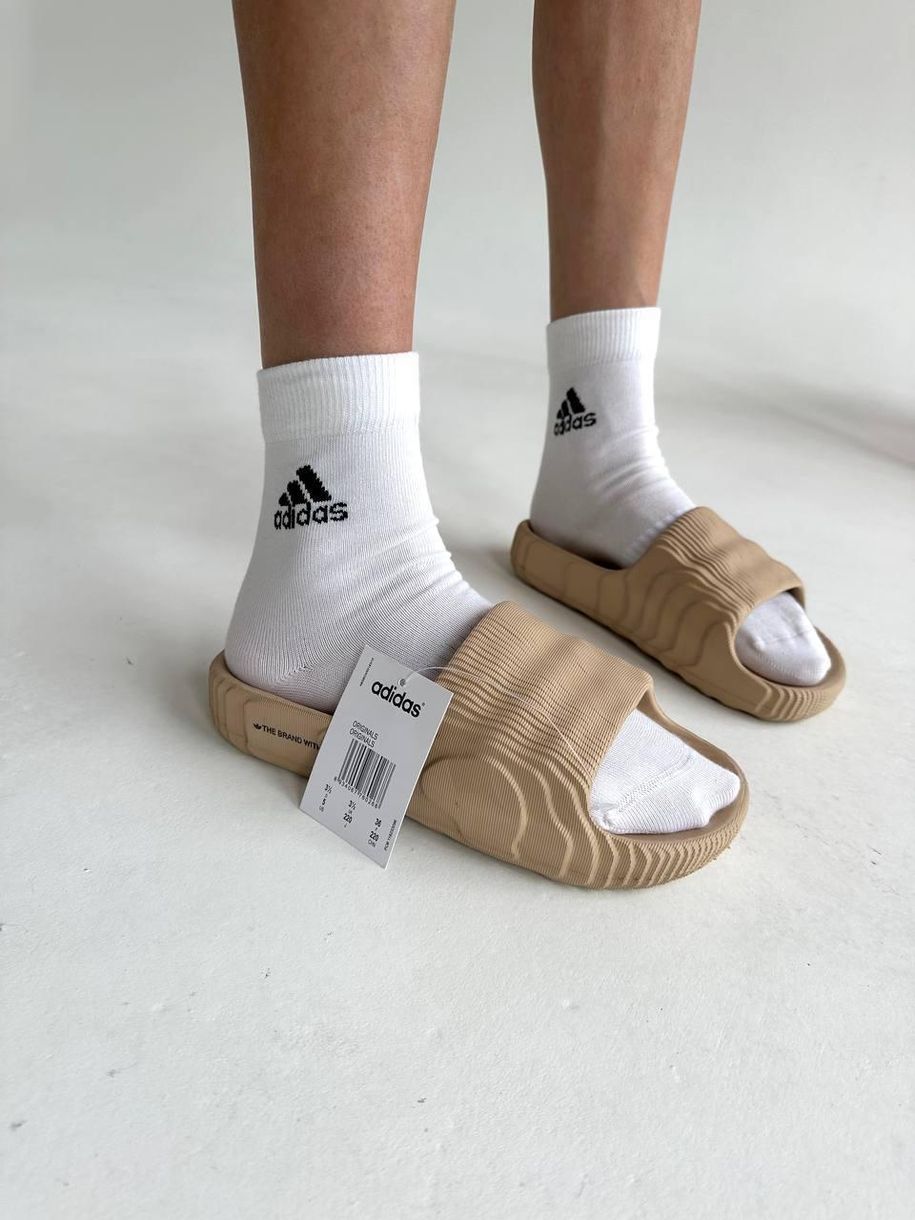 Шлепанцы Adidas Adilette Beige Slides 9188 фото