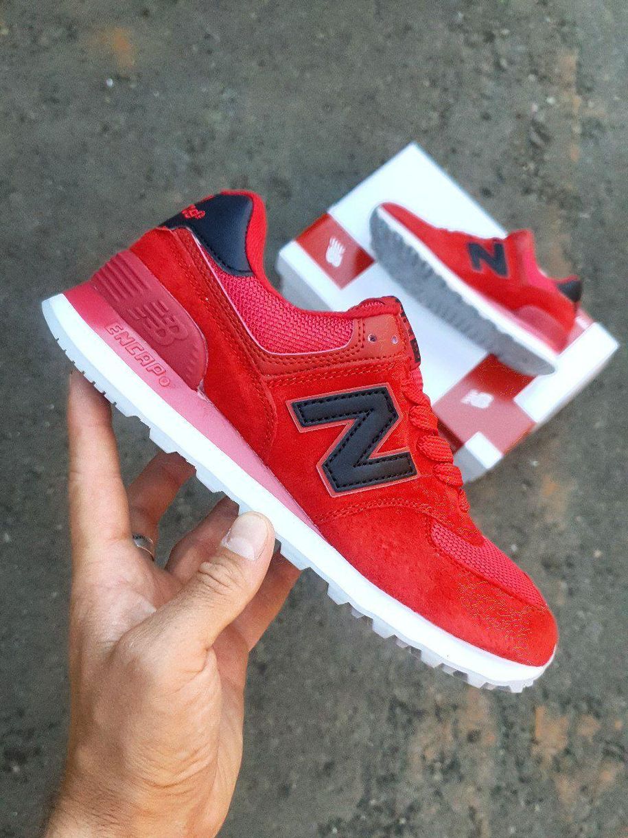 Кроссовки New Balance 574 Red White Black 5576 фото