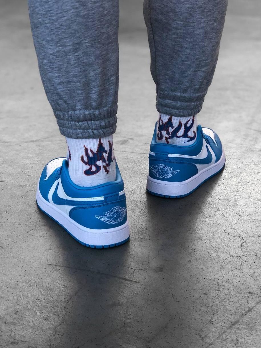Nike Air Jordan Retro 1 Low Blue White 2 2104 фото