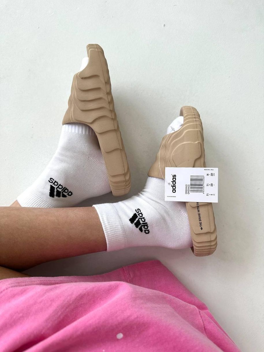 Шлепанцы Adidas Adilette Beige Slides 9188 фото