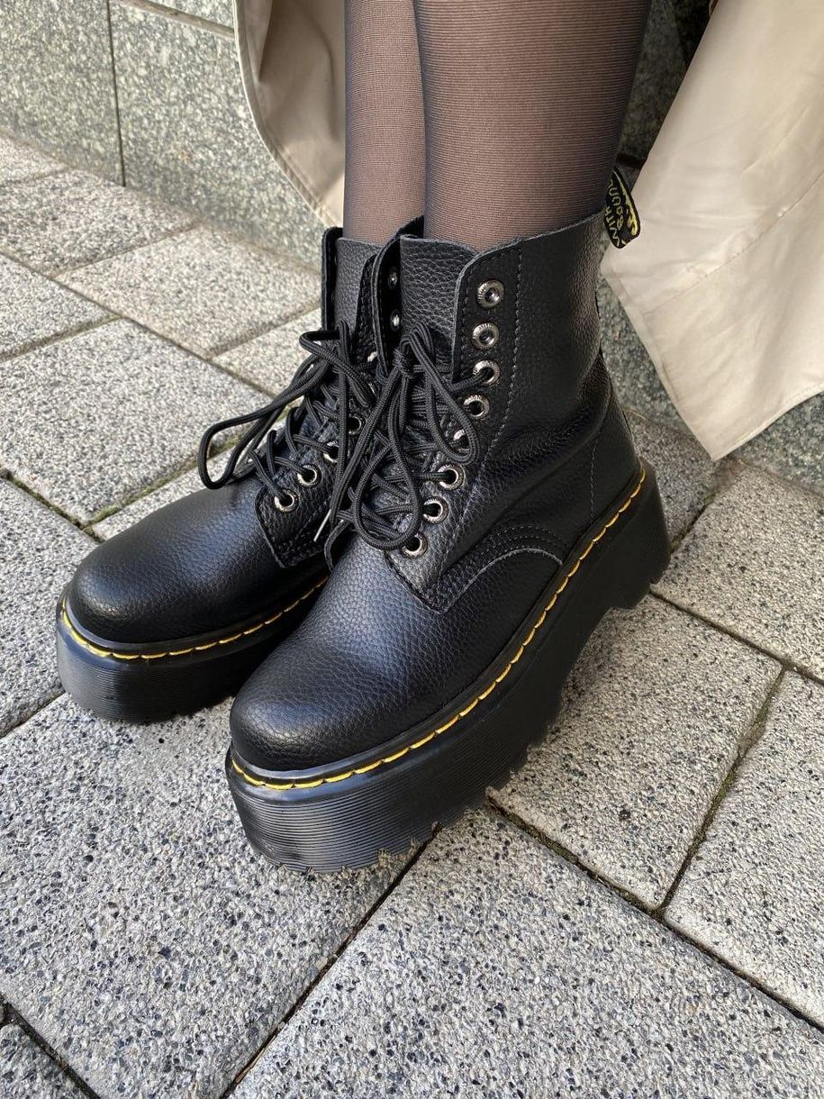 Зимові Черевики Dr. Martens Jadon High Black 9721 фото