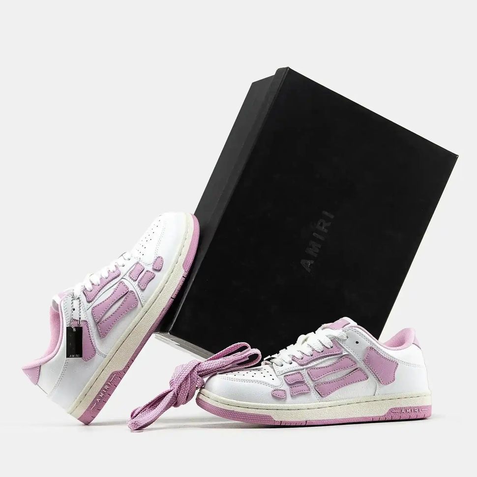 Amiri Skel Top Low White Pink