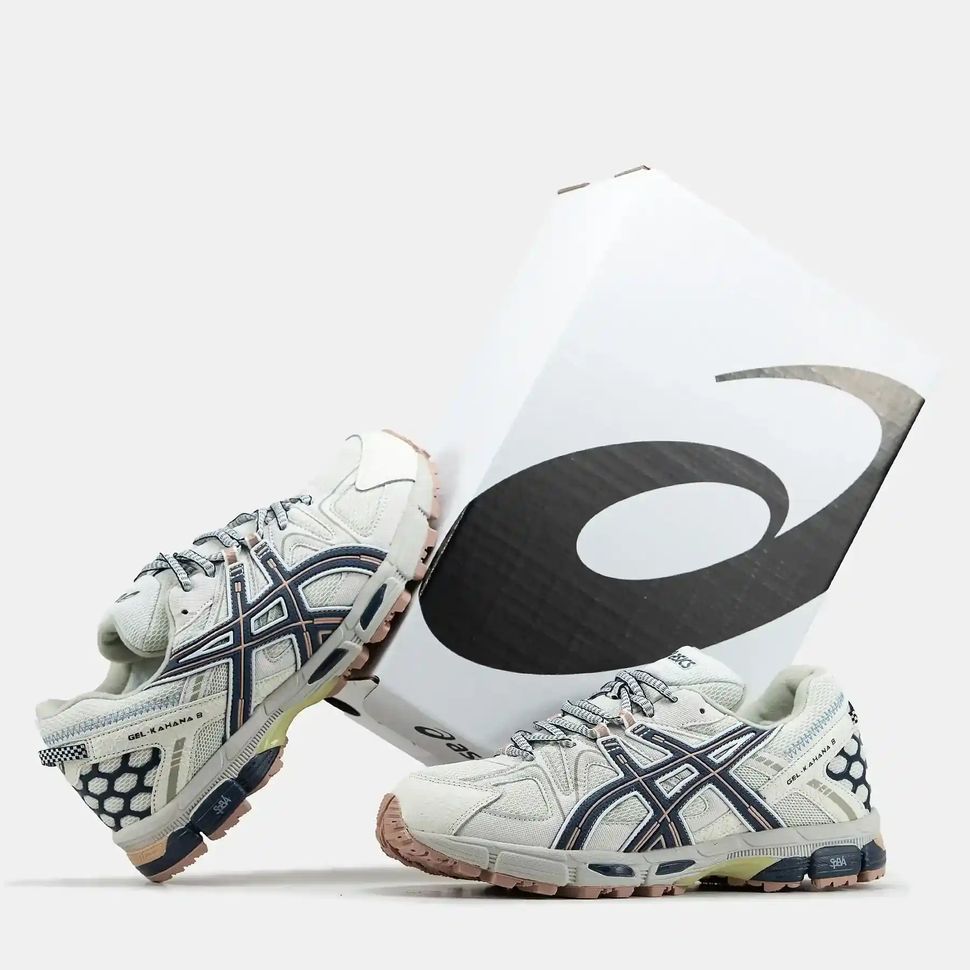 Asics Gel-Kahana 8 Winter White Navy Beige