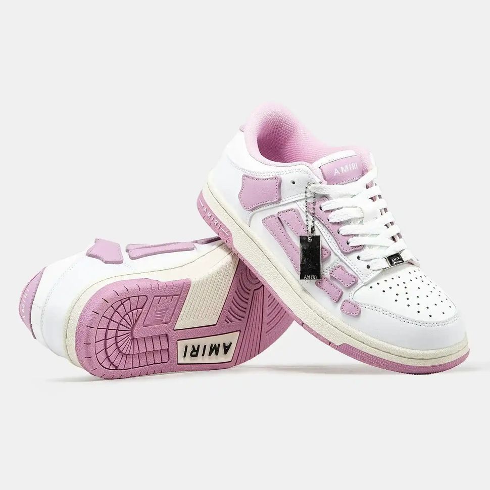 Amiri Skel Top Low White Pink