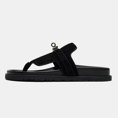 Herm&egrave;s Empire Suede Slippers Black, 36