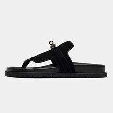 Herm&egrave;s Empire Suede Slippers Black, 36