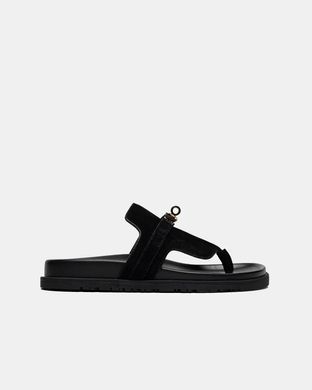 Herm&egrave;s Empire Suede Slippers Black, 36