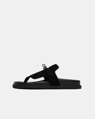 Herm&egrave;s Empire Suede Slippers Black, 36