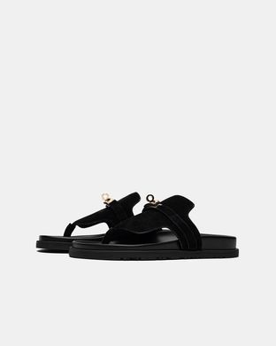 Herm&egrave;s Empire Suede Slippers Black, 36