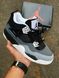 Баскетбольні кросівки Nike Air Jordan 4 Black Grey 8762 фото 9