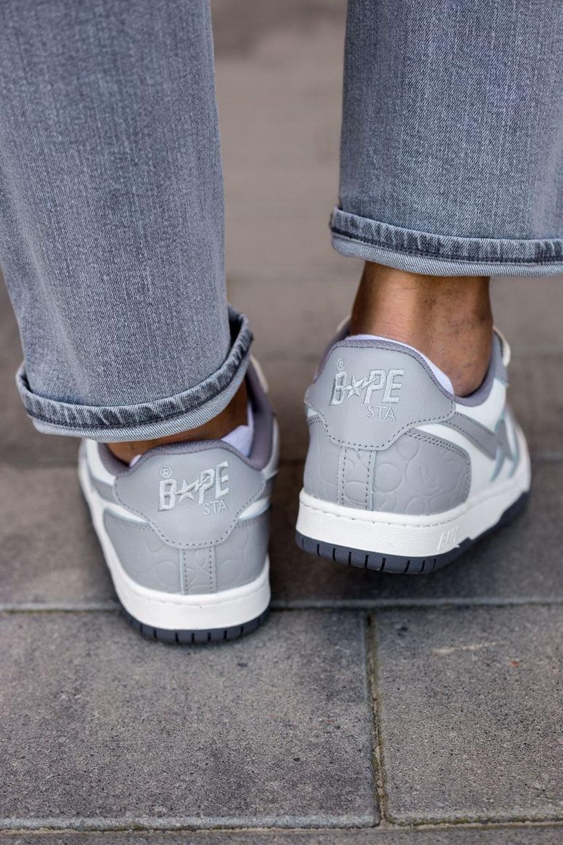 Кросівки BAPE STA Grey White 9486 фото