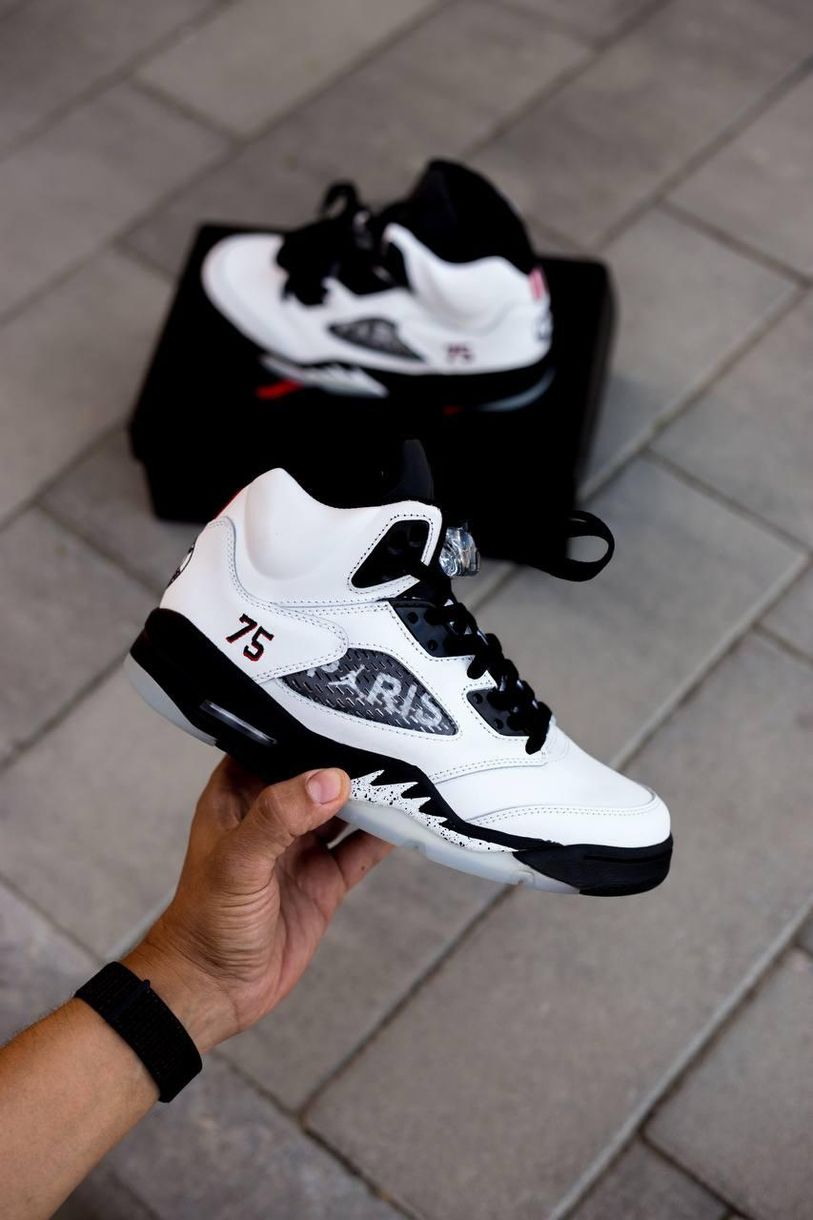 Nike Air Jordan Retro 5 Black White 9605 фото