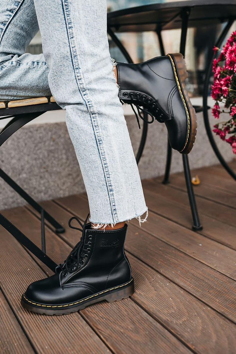 Черевики Dr. Martens Black Logo 4225 фото