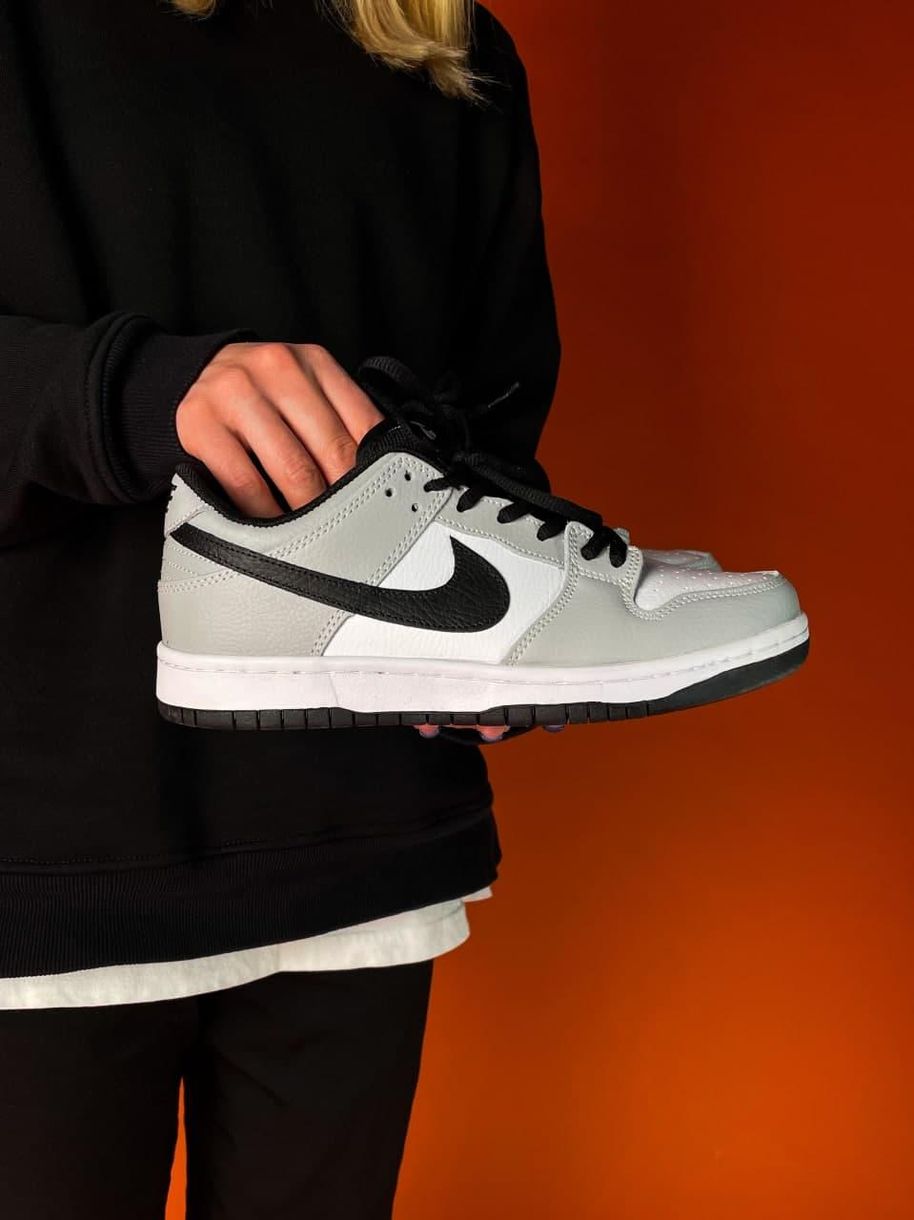 Кроссовки Nike Dunk Low Grey White 6442 фото