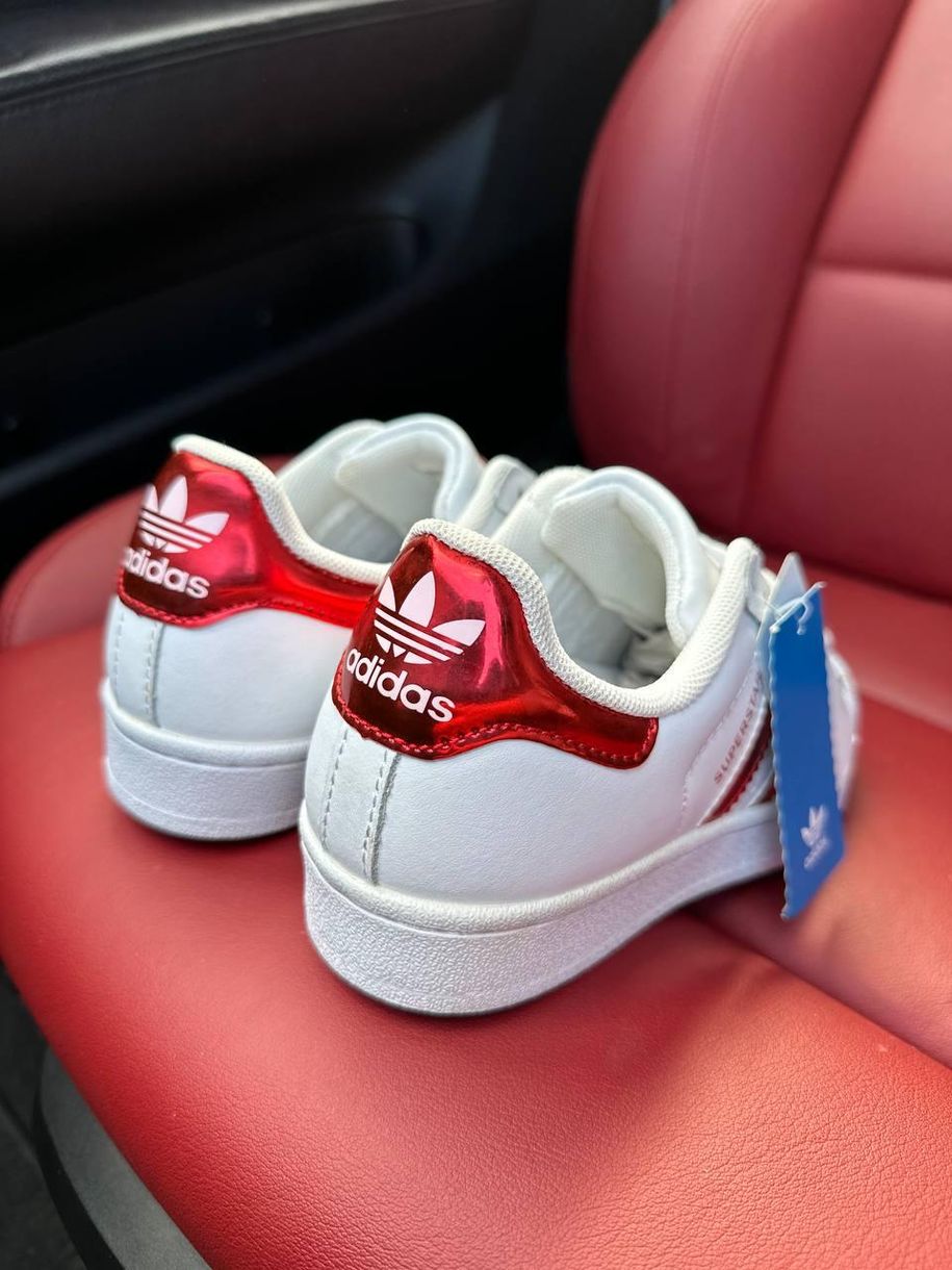 Кроссовки Adidas Superstar Red White 2885 фото