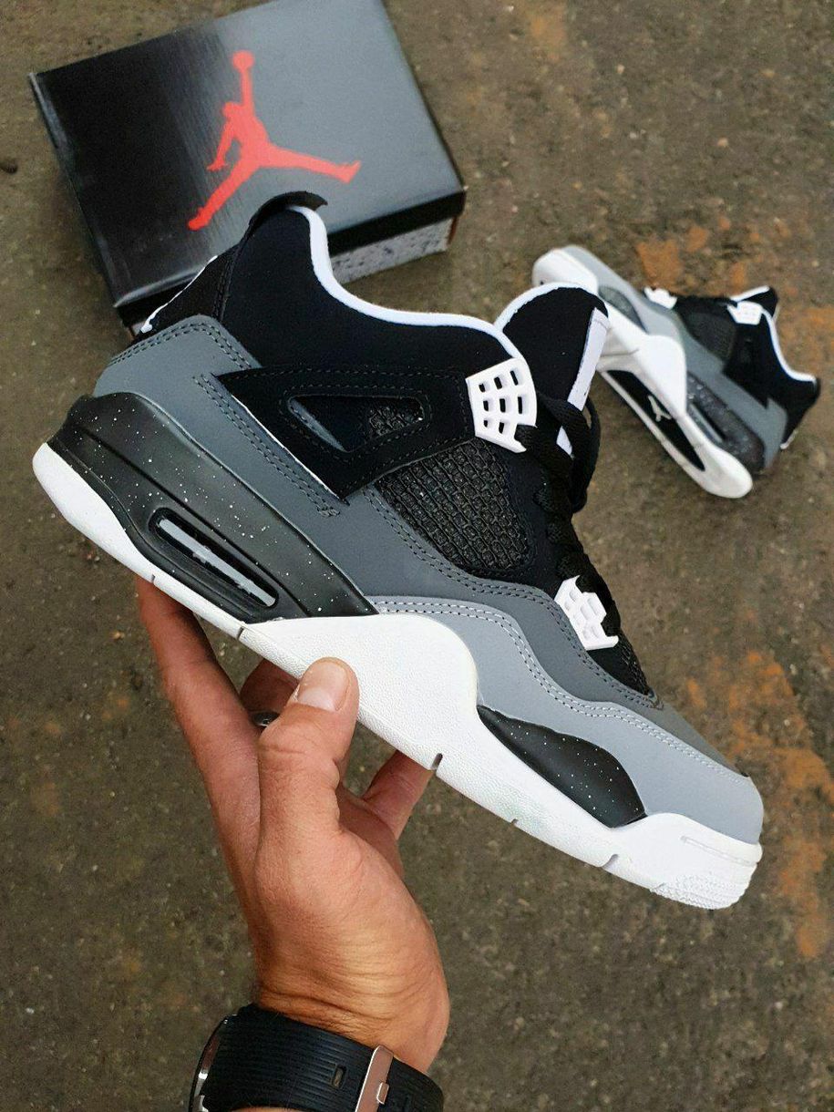 Баскетбольні кросівки Nike Air Jordan 4 Black Grey 8762 фото