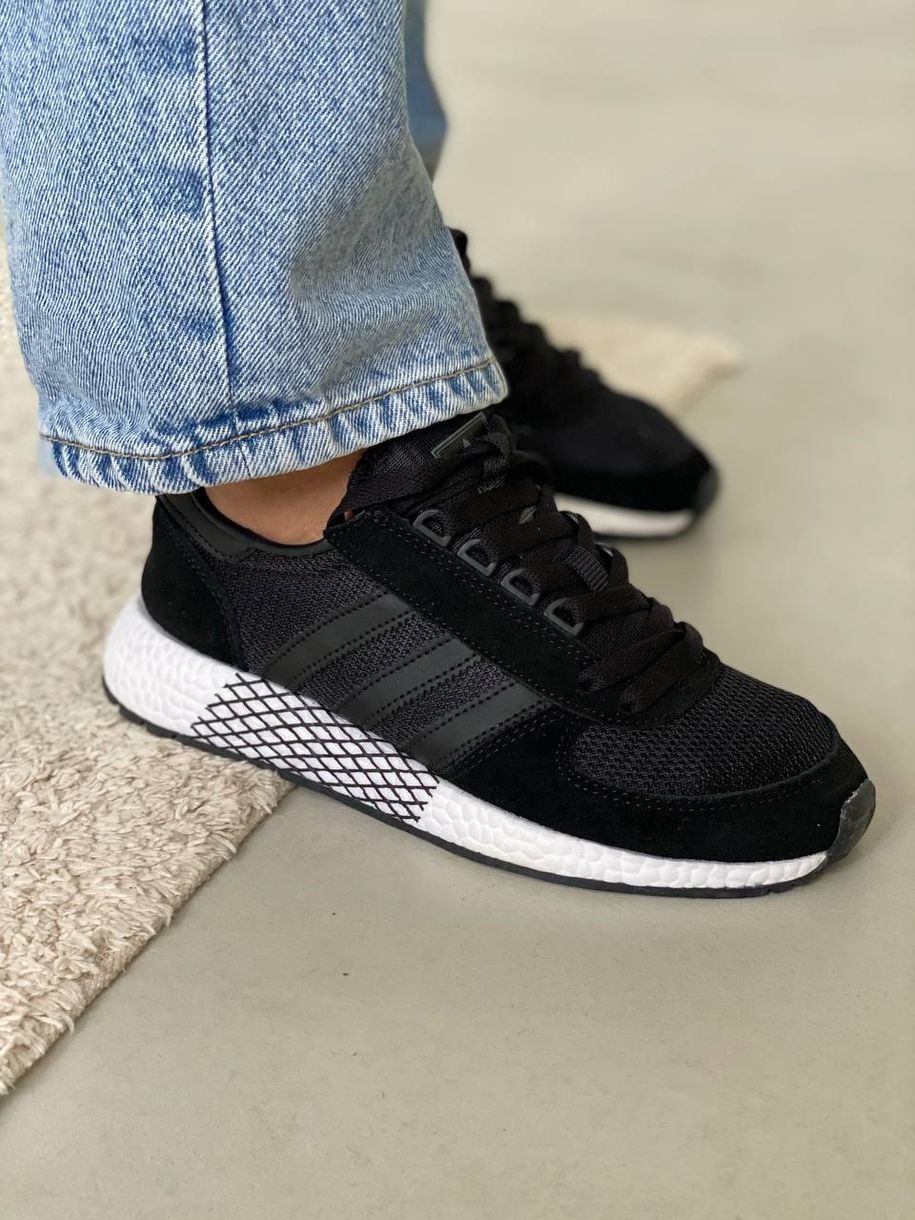 Кросівки Adidas Marathon Tech Black White 2603 фото