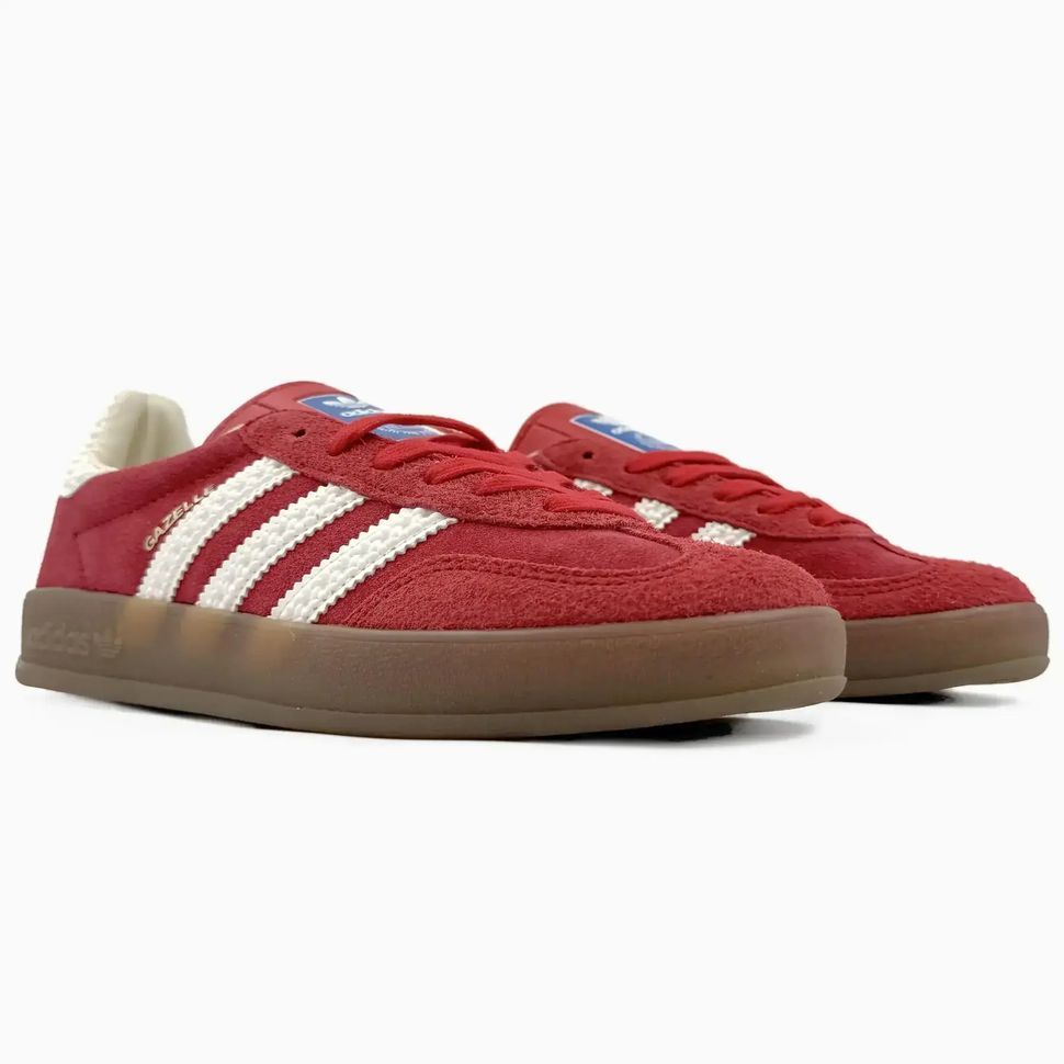 Adidas Gazelle Indoor Red White Textured