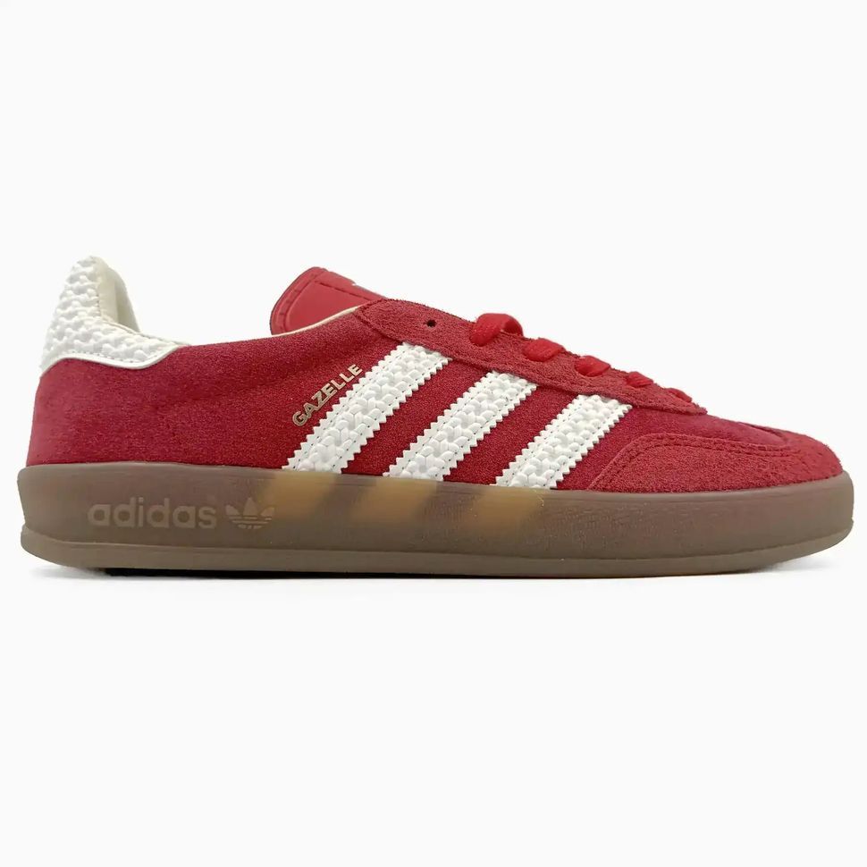 Adidas Gazelle Indoor Red White Textured