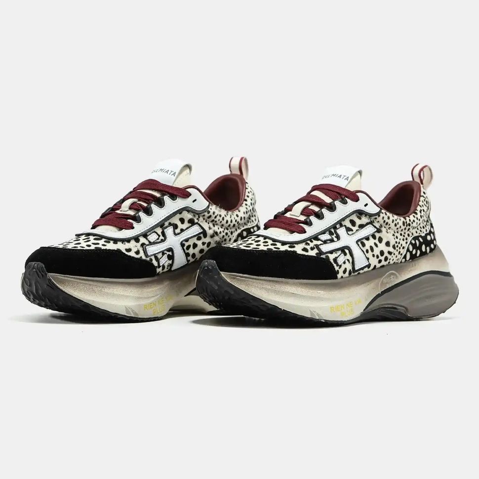 Premiata HILL Leopard Black Burgundy, 37
