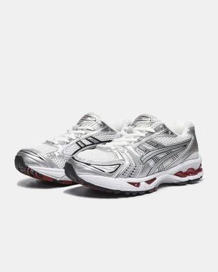 Asics Gel-Kayano 14 White Silver Red