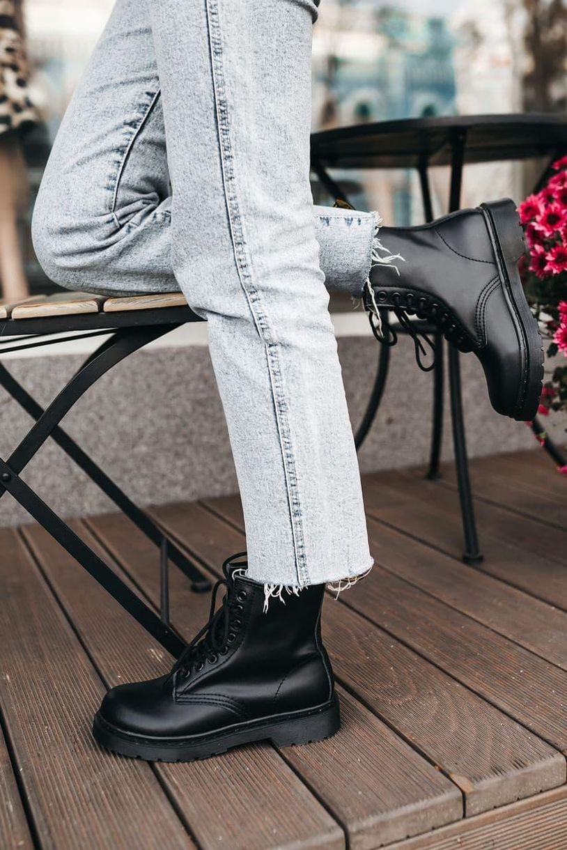 Черевики Dr. Martens 1460 Mono Black 4235 фото