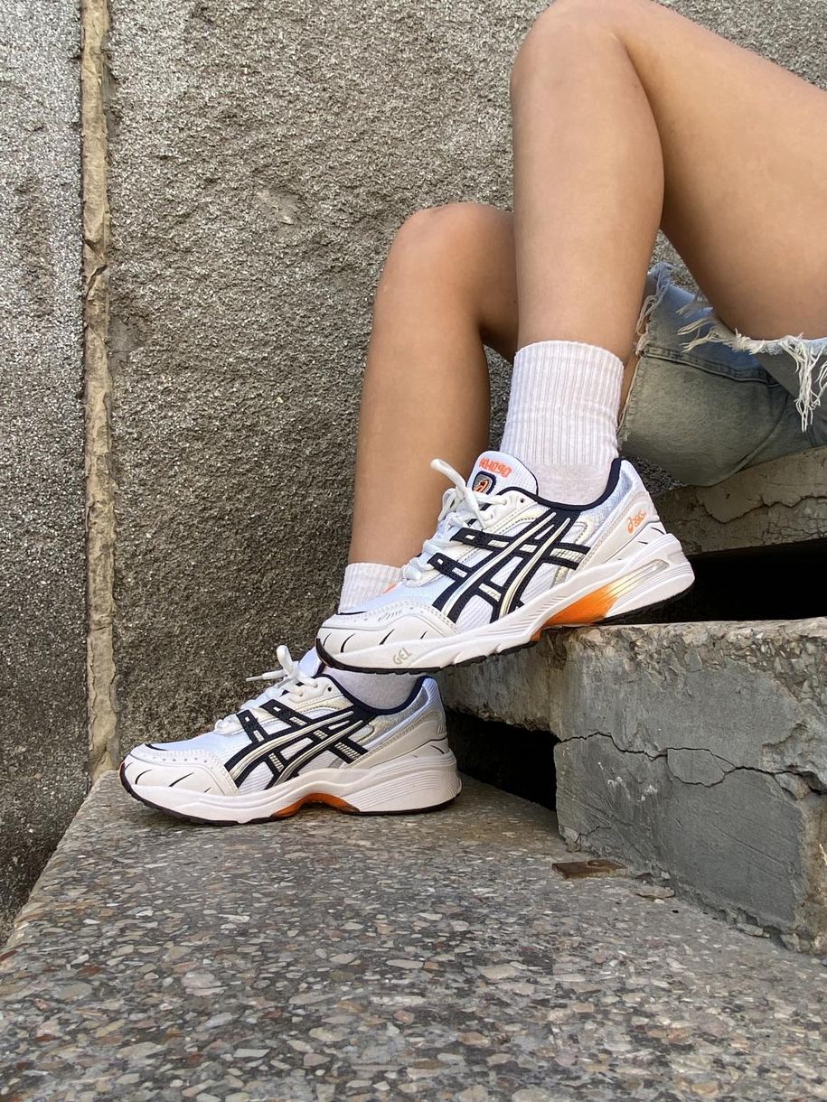 Кроссовки Asics Gel-1090 White Blue Orange 9522 фото