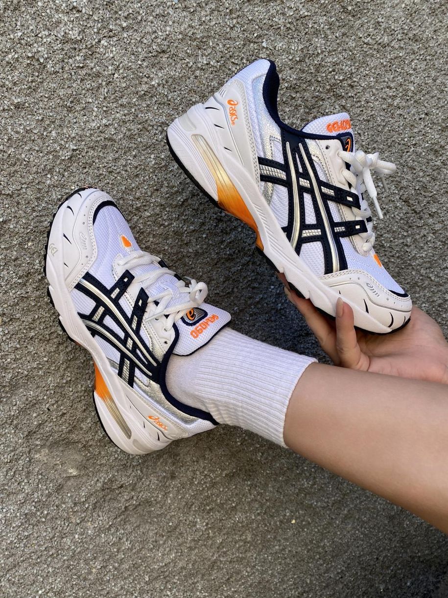 Кроссовки Asics Gel-1090 White Blue Orange 9522 фото