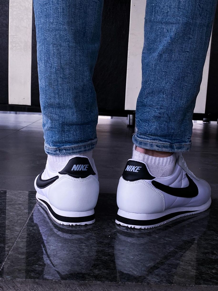 Кроссовки Nike Cortez White Black 2.0 1573 фото