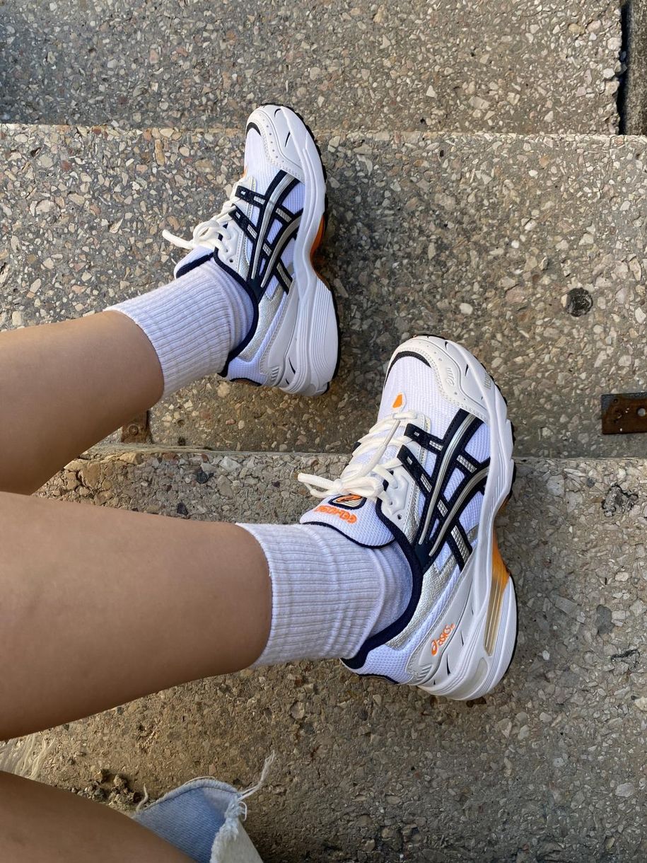 Кроссовки Asics Gel-1090 White Blue Orange 9522 фото