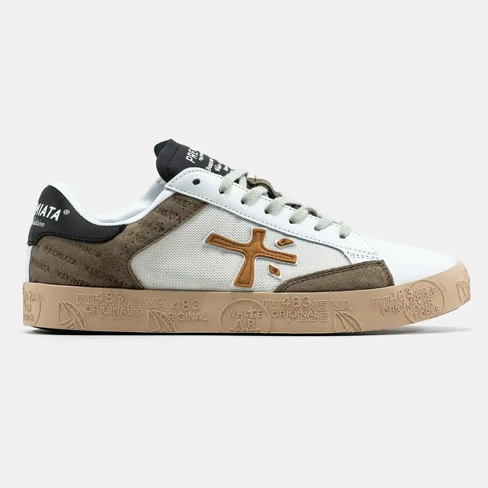 Premiata Steven White Beige Gum