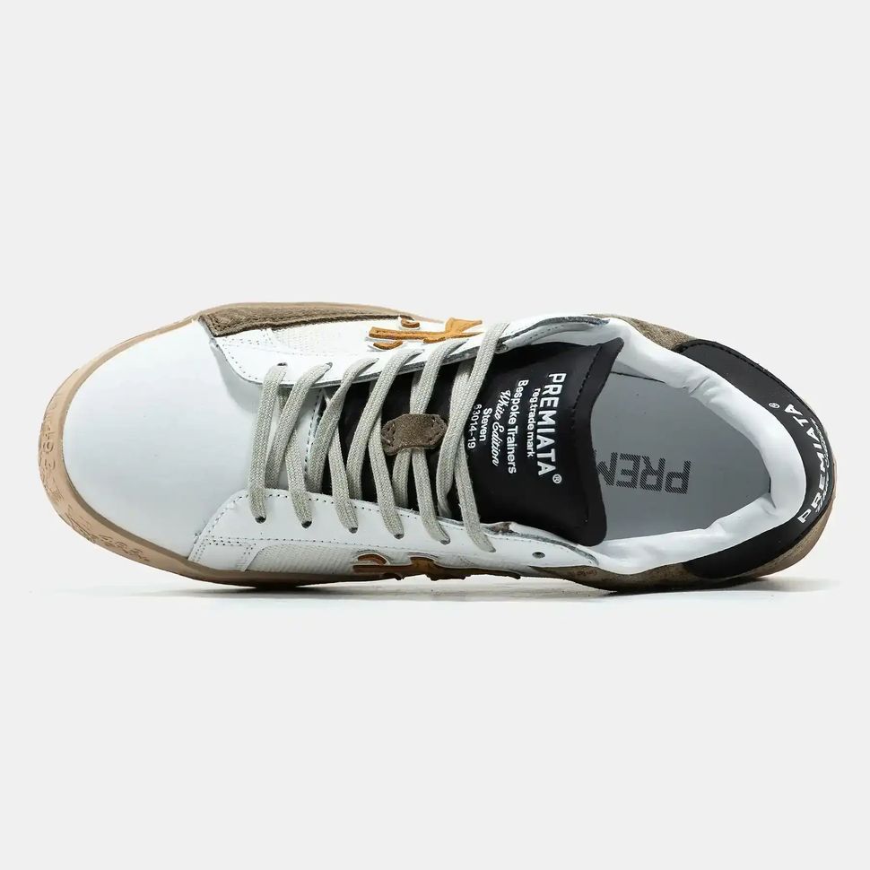 Premiata Steven White Beige Gum