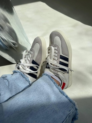 Кросівки Adidas Gazelle x GUCCI WHITE / RED / NAVY BLUE 10589 фото