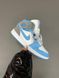 Баскетбольні кросівки Nike Air Jordan 1 Mid Blue Grey Premium 4453 фото 1