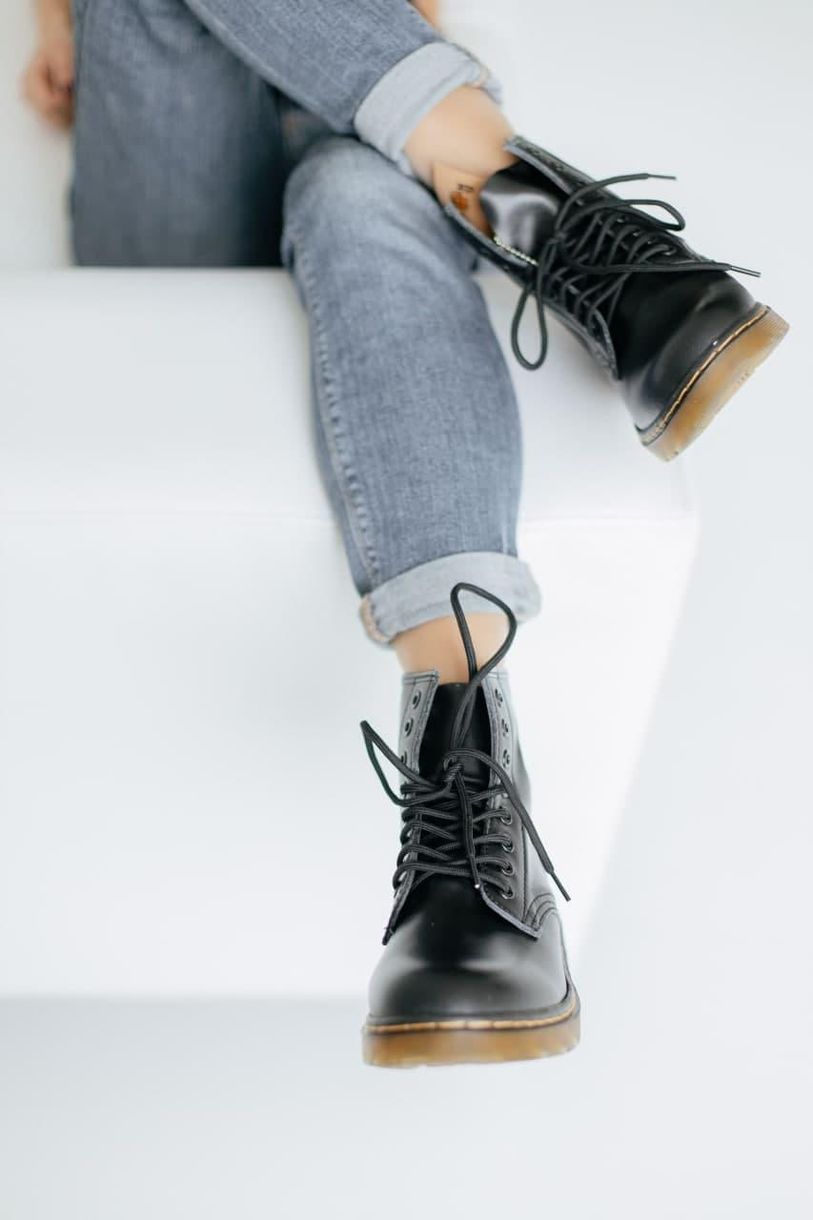 Черевики Dr. Martens Black No Logo 1 4226 фото